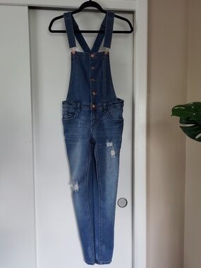 Denim Skinny Overalls Size Small!